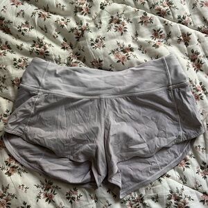 White/gray Lululemon shorts!